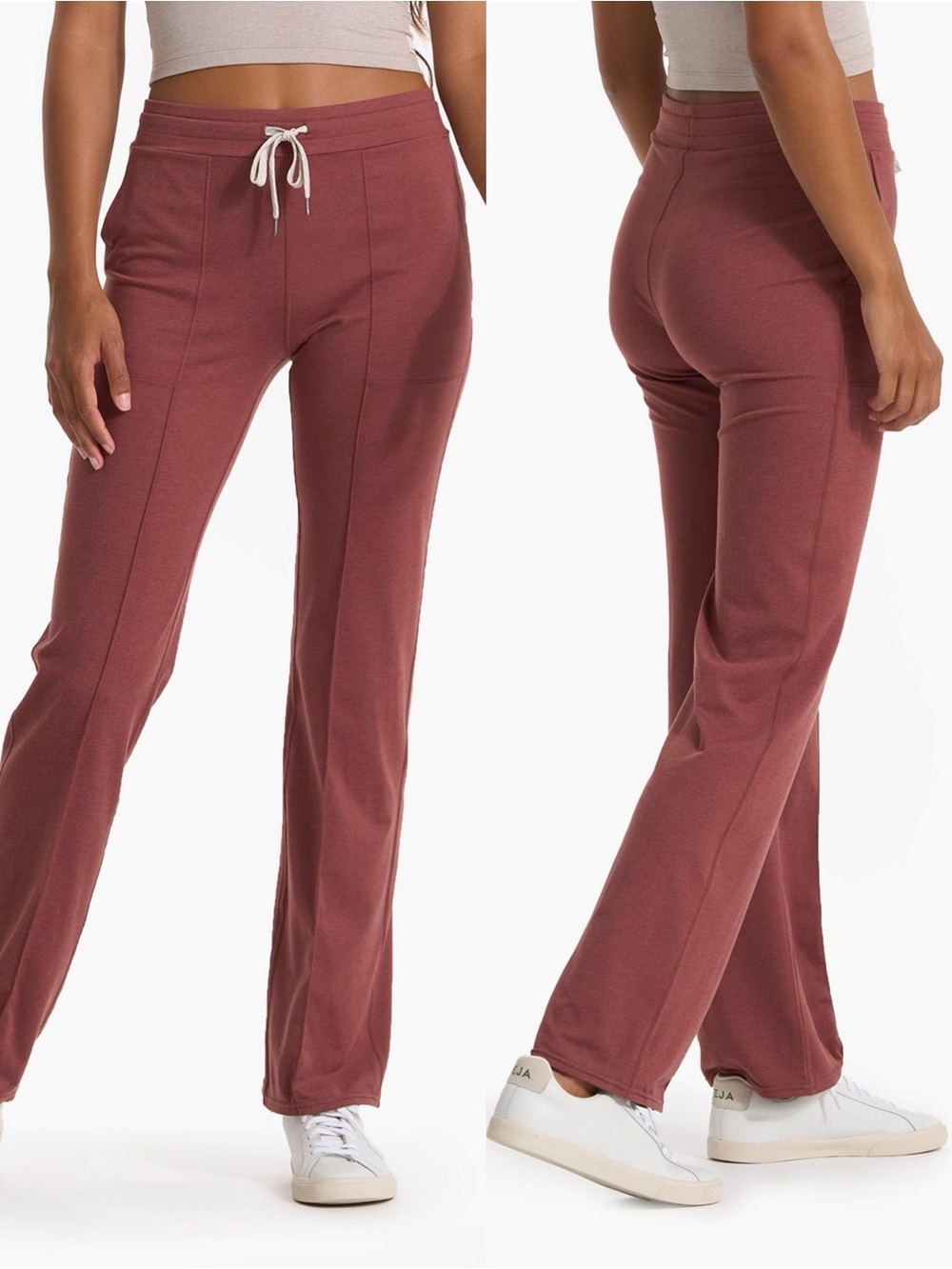 Vuori | NWT Halo Wide Leg Pant in Rosewood Heather Medium